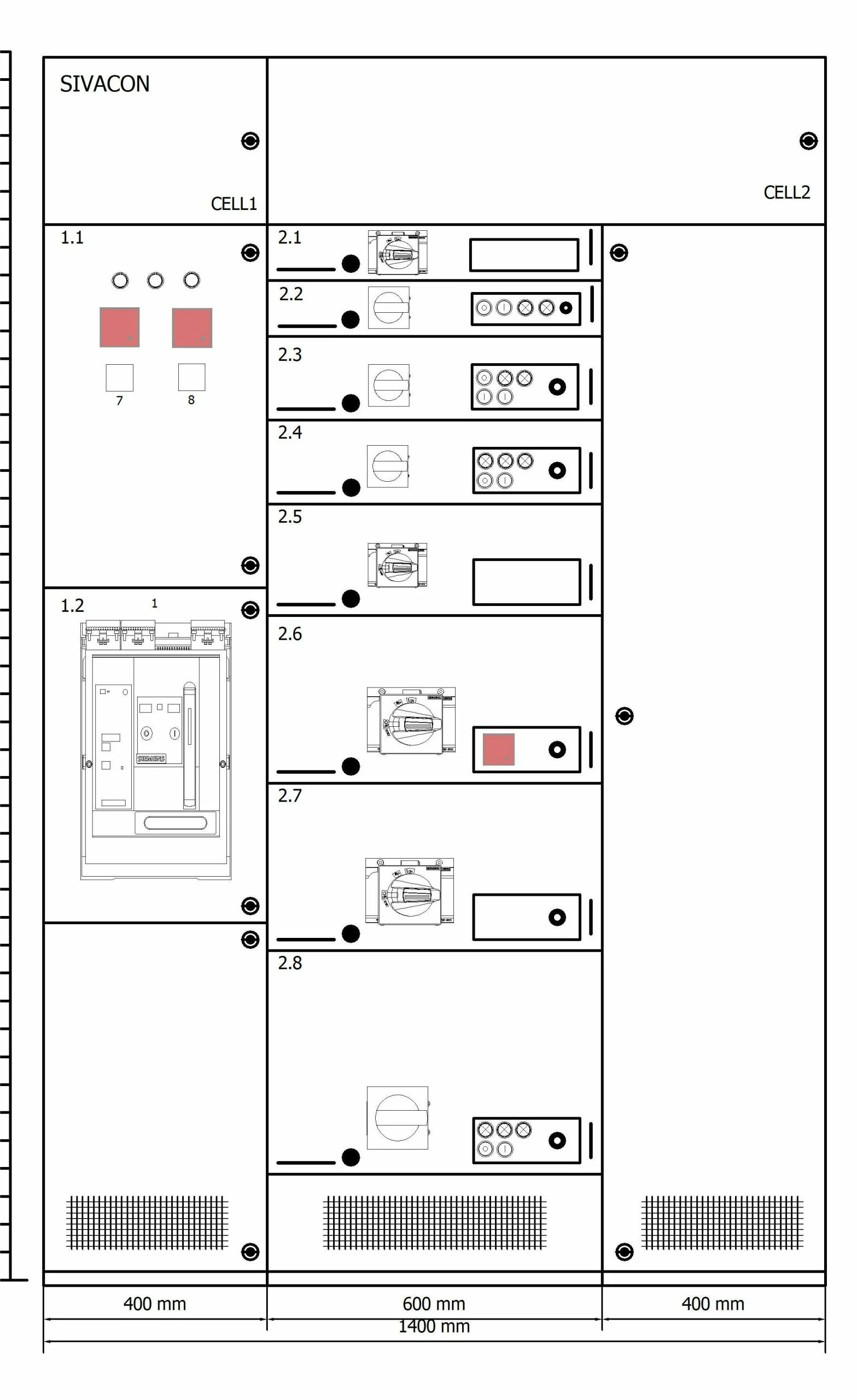 نقشه الکتریکال تابلو برق سیواکن
